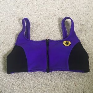 Body glove Purple zipper front surf top